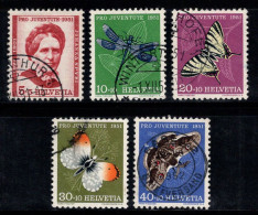 Suisse 1951 Mi. 561-565 Oblitéré 100% Pro Juventute, Papillons - Used Stamps