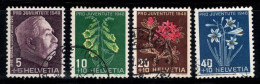 Suisse 1948 Mi. 514-517 Oblitéré 100% Pro Juventute, FLEURS - Gebraucht