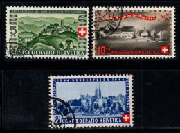 Suisse 1944 Mi. 431-432, 434 Oblitéré 100% Pro Patria, Paysages - Oblitérés