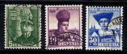 Suisse 1939 Mi. 359-360, 362 Oblitéré 100% Pro Juventute - Gebruikt