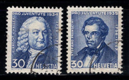 Suisse 1934 Mi. 284, 290 Oblitéré 100% Pro Juventute, Célébrités - Used Stamps