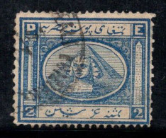 Égypte 1867 Mi. 12 Oblitéré 60% Sphinx, Pyramide De Khéphr, 2 P - 1866-1914 Khedivate Of Egypt