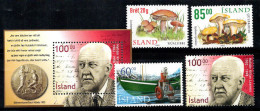 Islande 2002 Mi. 1000-1003 Bloc Feuillet 100% Neuf ** Bl. 30, Champignons, Bateau, Laxness - Unused Stamps