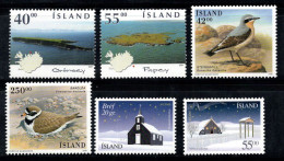 Islande 2001 Mi. 994-999 Neuf ** 100% Paysages, Oiseaux, Noël - Neufs