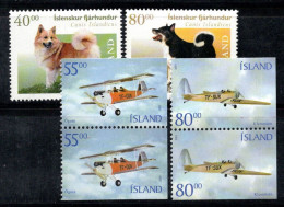 Islande 2001 Mi. 977-979 Neuf ** 100% CHIENS, AVIONS - Nuovi