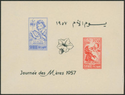 Thématique Enfants / Children : Syrie : Bloc Spéciaux "journée Des Mères 1957" / Gommé - Autres & Non Classés