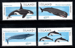 Islande 1999 Mi. 905-908 Neuf ** 100% Dauphins, Baleines - Unused Stamps