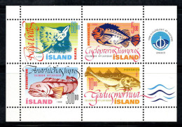 Islande 1998 Mi. Bl. 21 Bloc Feuillet 100% Neuf ** Poissons, Nature - Hojas Y Bloques