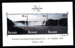 Islande 1996 Mi. Bl. 19 Bloc Feuillet 100% Neuf ** NORDIA, Paysages - Hojas Y Bloques