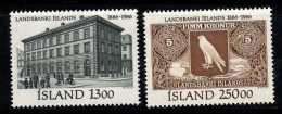 Islande 1986 Mi. 652-653 Neuf ** 100% Banque D'État - Ongebruikt