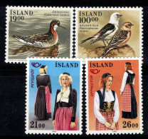 Islande 1989 Mi. 697-700 Neuf ** 100% Oiseaux, Faune, NORDEM, Costumes - Ungebraucht