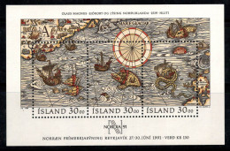 Islande 1989 Mi. Bl. 10 Bloc Feuillet 100% Neuf ** NORDIA, Carte - Blokken & Velletjes