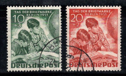 Berlin 1951 Mi. 80-81 Oblitéré 100% Journée Du Timbre - Used Stamps