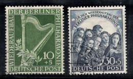 Berlin 1950 Mi. 72-73 Oblitéré 100% Reconstruction Philharmonique - Used Stamps
