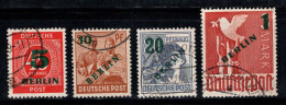 Berlin 1949 Mi. 64-67 Oblitéré 100% Surimprimé - Used Stamps