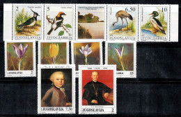 Yougoslavie 1991 Mi. 2463-2472 Neuf ** 100% Oiseaux, Fleurs, Art, Mozart - Unused Stamps