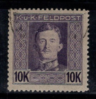 Autriche 1917 Mi. 72A Oblitéré 80% Champ Austro-hongrois, 10Kr - Used Stamps