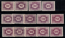 Autriche 1922 Mi. 118-131 Neuf * MH 100% Timbre-taxe - Taxe
