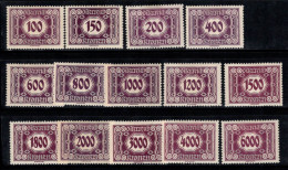 Autriche 1922 Mi. 118-131 Neuf * MH 100% Timbre-taxe - Postage Due