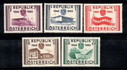 Autriche 1955 Mi. 1012-1016 Neuf * MH 100% Indépendance - Unused Stamps