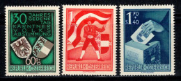 Autriche 1950 Mi. 952-954 Neuf * MH 100% Référendum En Carnzia - Unused Stamps