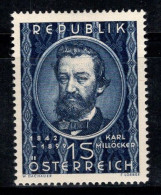 Autriche 1949 Mi. 947 Neuf * MH 100% 1 S, Millocker, Célébrités - Unused Stamps