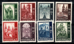 Autriche 1948 Mi. 885-892 Neuf * MH 100% Monuments, Cathédrale De Salzbourg - Neufs