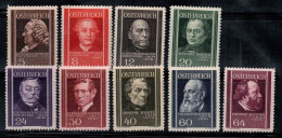 Autriche 1937 Mi. 649-657 Neuf * MH 100% Débat Télévisé - Unused Stamps
