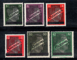 Autriche 1945 Mi. 668-673 Neuf * MH 100% Surimprimé - Unused Stamps