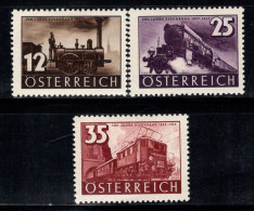 Autriche 1937 Mi. 646-648 Neuf * MH 100% Trains, Chemins De Fer - Unused Stamps