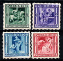 Autriche 1936 Mi. 628-631 Neuf * MH 100% Sauvetage Hivernal - Unused Stamps