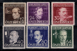 Autriche 1936 Mi. 632-637 Neuf * MH 80% Débat Télévisé - Ungebraucht