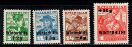 Autriche 1935 Mi. 613-616 Neuf * MH 100% Surimprimé - Unused Stamps