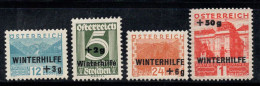 Autriche 1933 Mi. 563-566 Neuf * MH 100% Surimprimé - Ungebraucht