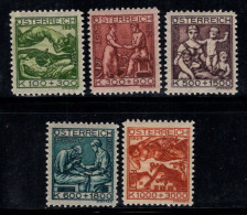Autriche 1924 Mi. 442-446 Neuf * MH 100% Tuberculose - Unused Stamps