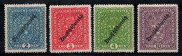 Autriche 1919 Mi. 243-246 Neuf * MH 80% Surimprimé Armoiries - Unused Stamps