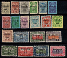 Autriche 1921 Mi. 340-359 Neuf * MH 100% Surimprimé - Unused Stamps