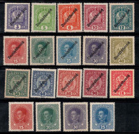 Autriche 1917 Mi. 221-224,228-242 Neuf * MH 100% Surimprimé Charles Ier, Armoiries - Unused Stamps
