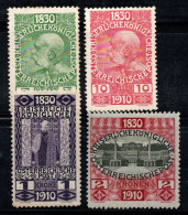 Autriche 1910 Mi. 161-162,174-175 Neuf * MH 80% François-Joseph - Unused Stamps