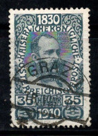 Autriche 1910 Mi. 171 Oblitéré 100% Célébrités, 35 H - Used Stamps