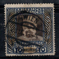 Autriche 1908 Mi. 156 Oblitéré 100% François-Joseph, 10 Kr - Gebraucht