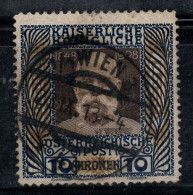 Autriche 1908 Mi. 156 Oblitéré 100% François-Joseph, 10 Kr - Used Stamps