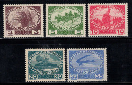 Autriche 1915 Mi. 180-184 Neuf * MH 100% Guerre - Unused Stamps