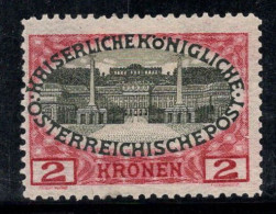 Autriche 1908 Mi. 154 Neuf * MH 100% 2 Kr, Château De Schönbrunn - Ongebruikt