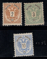Autriche 1883 Mi. 44-45, 47 Neuf * MH 100% Armoiries - Unused Stamps