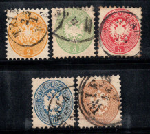 Autriche 1863 Mi. 30-34 Oblitéré 80% Armoiries - Used Stamps