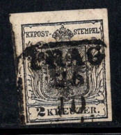Autriche 1850 Mi. 2 Oblitéré 100% 2 KR, Armoiries - Gebraucht