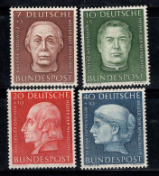 Allemagne Bund 1954 Mi. 200-203 Neuf * MH 100% Célébrités, Charité - Neufs