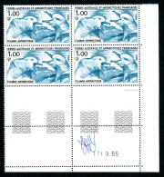 TAAF - N°115 & 116 - OISEAUX - 2 BLOCS DE 4 - COINS DATES - SIGNE ANDREOTTO - Unused Stamps