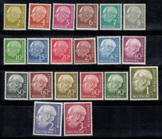 Allemagne Bund 1954 Mi. 177-196 Neuf * MH 100% Heuss - Unused Stamps